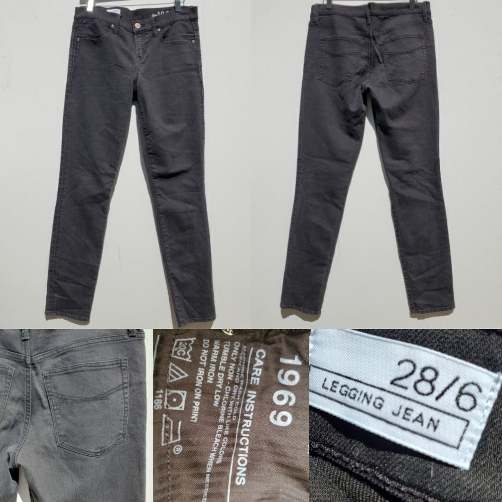 28 GAP Legging Jean BLACK SKINNY JEGGING LEGGING JEANS 6
